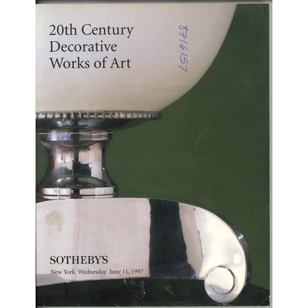 Sothebys Auction Catalog Sale 20th Century Decorative Art Silver Daum June 1997